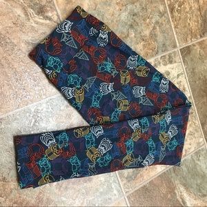 OS Lularoe electric owl leggings